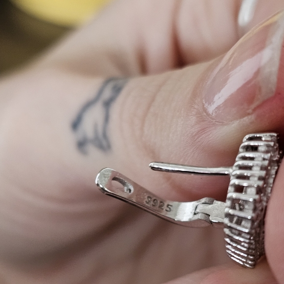 Sterling silver tourmaline earrings - Picture 4 of 5
